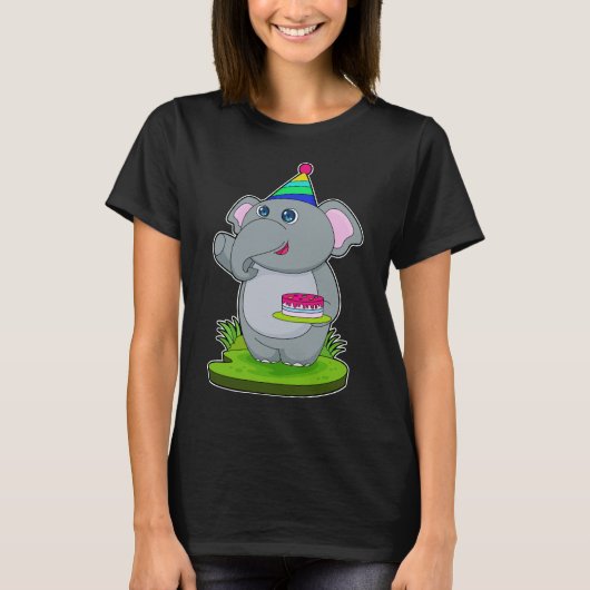 Elephant Party pet Cake T-shirt (Voorkant)