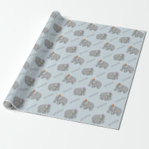 Elephant Party Wrapping Paper