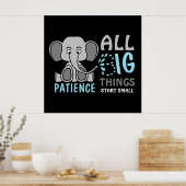 Elephant Patience Poster (Keuken)