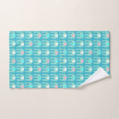 Elephant Pattern Aqua Bad Handdoek (Handdoek)
