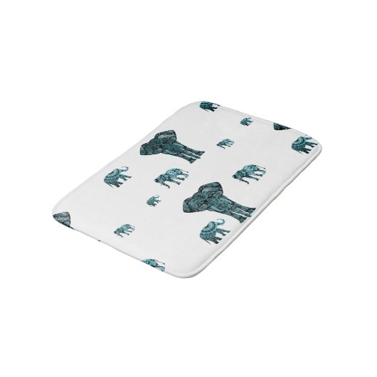 Elephant Pattern Badmat (Gekanteld)