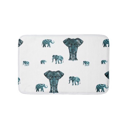Elephant Pattern Badmat (Voorkant)