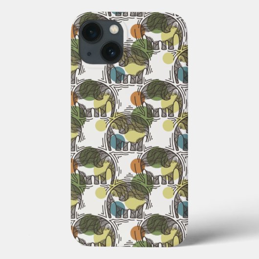 Elephant Pattern Case-Mate iPhone Case (Achterkant)