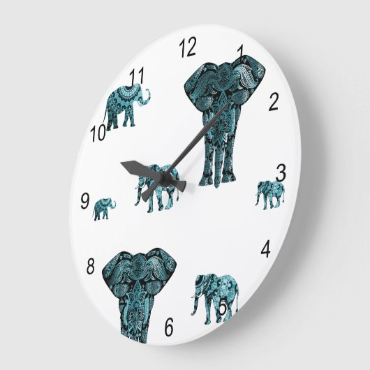 Elephant Pattern Grote Klok (Hoek)