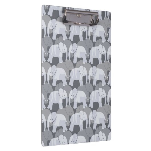 Elephant Pattern Klembord - Grijs (Rechts)