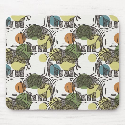 Elephant Pattern Muismat (Voorkant)