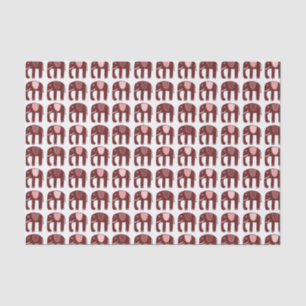 Elephant Pattern roze Red Tissuepapier