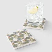 Elephant Pattern Stenen Onderzetter (Zijkant)