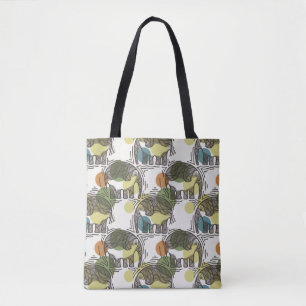 Elephant Pattern Tote Bag