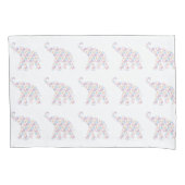 Elephant Pattern Waterverf Flowers Unieke Moderne Kussensloop (Voorkant)