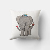 Eléphant personnalisé et coussin bébé (Verso)