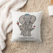 Eléphant personnalisé et coussin bébé (Couverture)