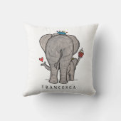Eléphant personnalisé et coussin bébé (Verso)