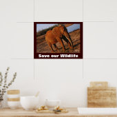 Elephant Photo Save Our Willife Poster (Keuken)