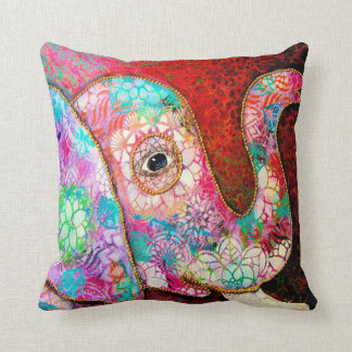 Elephant Pillow, Colorful Elephant Pillow Kussen
