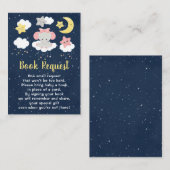 Elephant Pink and Navy Baby shower Book Request Informatiekaartje (Voorkant / Achterkant)
