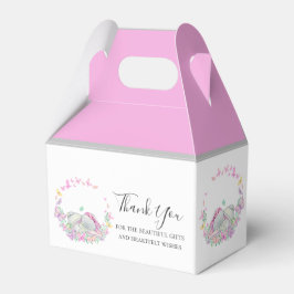 Elephant Pink Butterfly Favor Box Bedankdoosjes