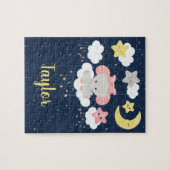 Elephant Pink en Navy Legpuzzel (Horizontaal)