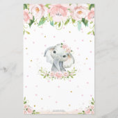 Elephant Pink Floral Baby (Achterkant)