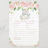 Elephant Pink Floral Predication Advice Kaart (Voorkant / Achterkant)