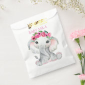 Elephant pink girl baby shower favor bedankzakje (Gezegeld)