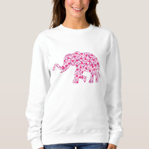 Elephant Pink Hearts of Love Trui