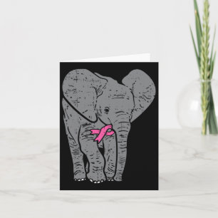 Elephant Pink Ribbon Breast Cancer Bewustheid Supp Kaart