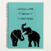 Elephant Planner - Votre texte et vos couleurs (Devant)