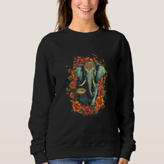 Elephant Playing Drums  Drumming Drummer Boho Hawa Trui