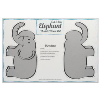 Elephant Plushie - Pillow Pal voor het snijden en Stof