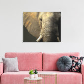 Elephant Portrait Canvas Afdruk (Insitu (Woonkamer))