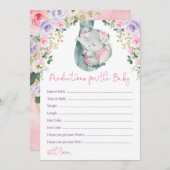 Elephant Predications for Baby shower Game Kaart (Voorkant / Achterkant)