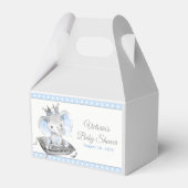 Elephant Prince Baby shower Bedankdoosjes (Voorkant Zijde)