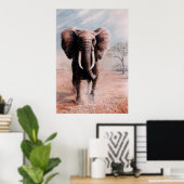 Elephant print (Thuiskantoor)