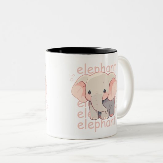 Eléphant Print Mug (Devant droit)