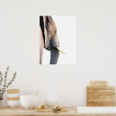 Elephant profile oerwoud dierportret poster (Keuken)