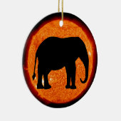 Elephant Profile Solar Eclipes Keramisch Ornament (Rechts)