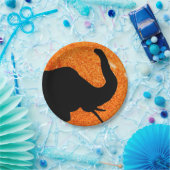 Elephant Profile Solar Eclipse Shadow Papieren Bordje (Feest)