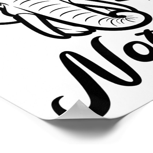 Elephant Quote, Elephant Lover, Elephant Zoo Anima Poster (Hoek)