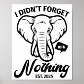 Elephant Quote, Elephant Lover, Elephant Zoo Anima Poster (Voorkant)