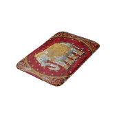 Elephant Red en Gold in India Badmat (Gekanteld)