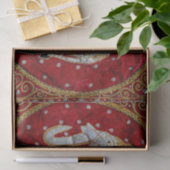 Elephant Red en Gold in India Tissuepapier (Geschenk)