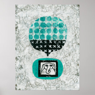 Elephant Remembering Poster Muurkunst