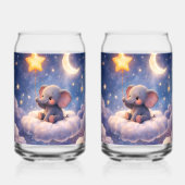 Éléphant rêveur et étoiles de minuit pot de 16 onc (Recto)