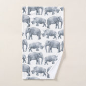 Elephant Rhino-Waterverf Bad Handdoek (Handdoek)