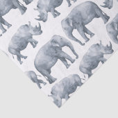 Elephant Rhino-Waterverf Tissuepapier (Detail)