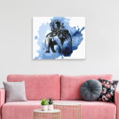 Elephant Ride Canvas Afdruk (Insitu (Woonkamer))