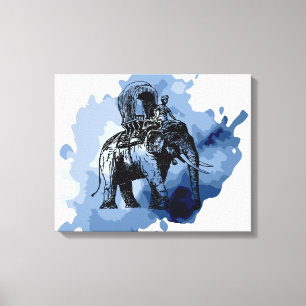 Elephant Ride Canvas Afdruk