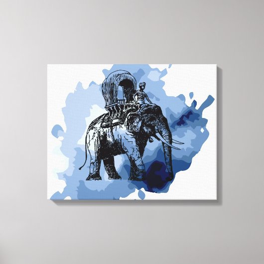 Elephant Ride Canvas Afdruk (Voorkant)