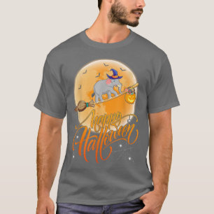 Elephant Ride Witch Shotgun Moon Elephant T-shirt